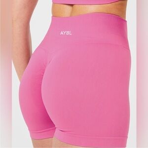 AYBL High-Waist Seamless Pink Bike Shorts